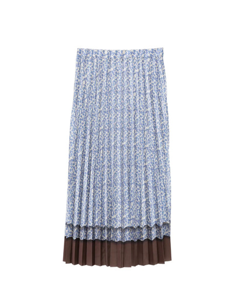 Jnby Paisley-print Midi Skirt - Blue 