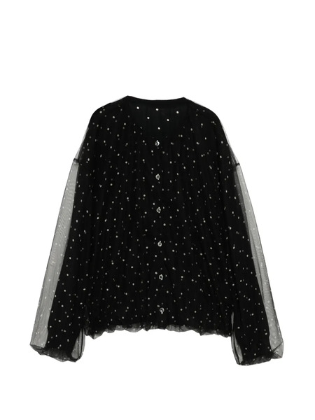  Jnby Polka-dot Cardigan - Black 