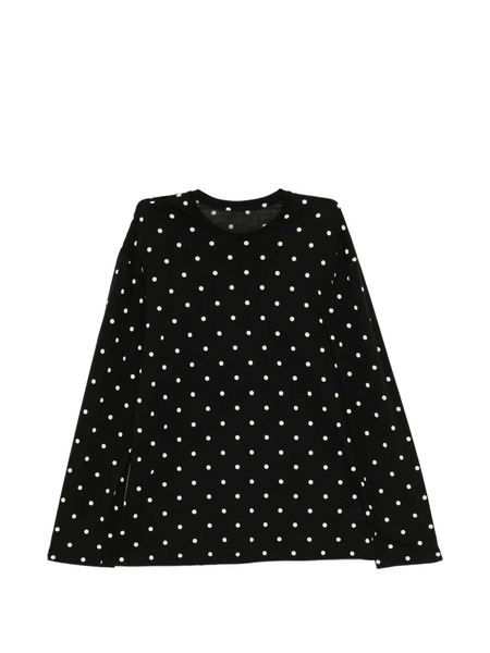  Jnby Polka Dot Long-sleeve Top - Black 