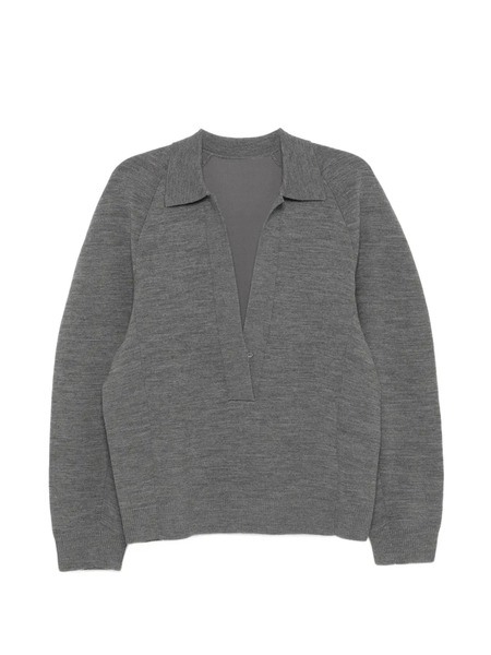  Jnby Polo-collar Sweater - Grey 