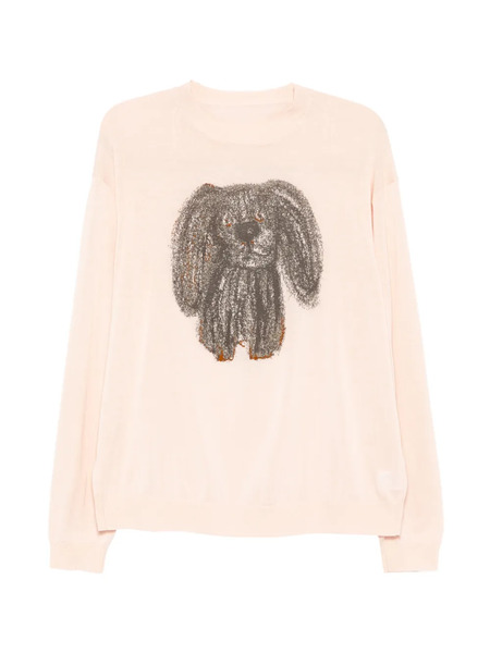  Jnby Puppy-embroidered Top - Pink 