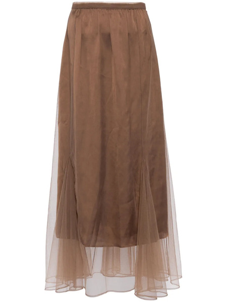 Jnby Tulle Maxi Skirt - Brown 