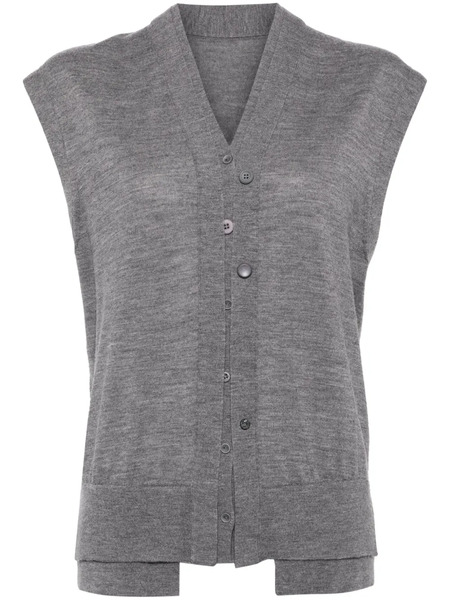  Jnby Wool Knit Waistcoat - Grey 