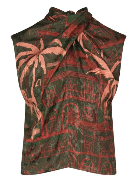  Johanna Ortiz Mystic Shore Printed Top - Green 