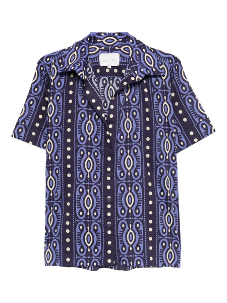  Johanna Ortiz Salty Promises Buttoned-patterned Shirt - Blue 