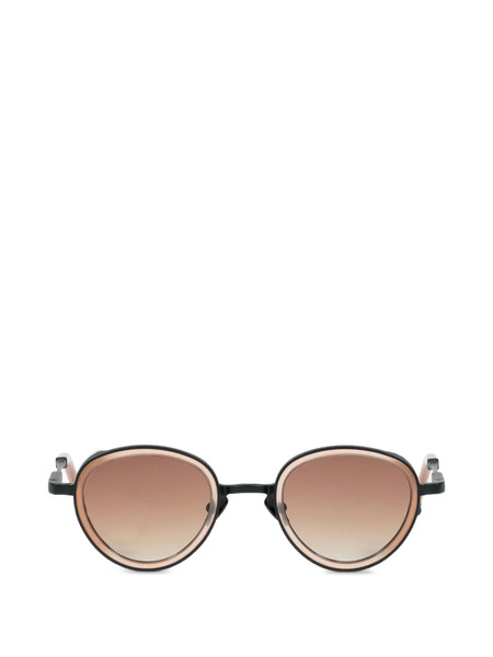  John Dalia Christian Round-frame Sunglasses - Black 