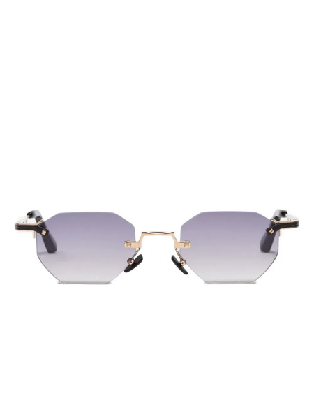  John Dalia Curtis Geometric-frame Sunglasses - Gold 
