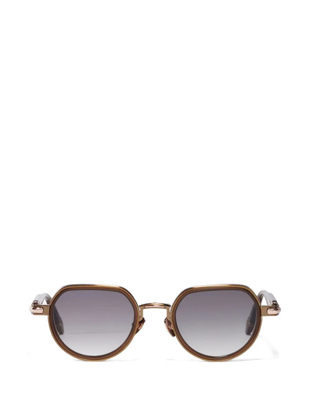  John Dalia Geometric Frame Sunglasses - Brown 