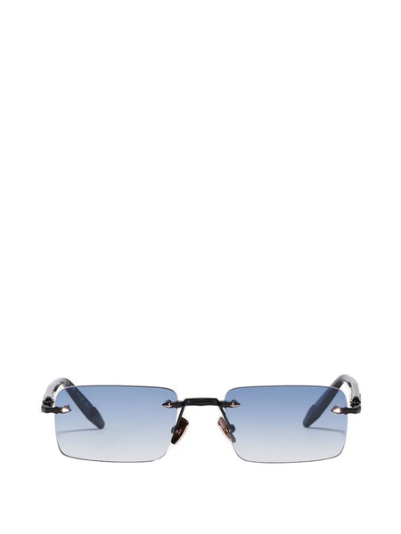  John Dalia Rectangle Frame Sunglasses - Black 
