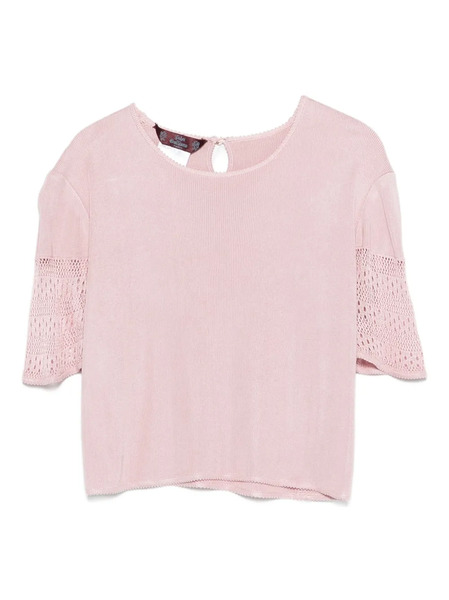  John Galliano Pre-owned 1990s Ribbed-knit T-shirt - Pink 
