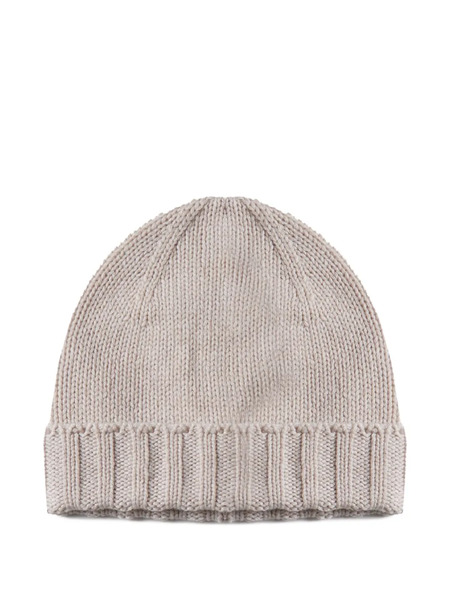  John Galliano Ribbed Wool Beanie - Neutrals 