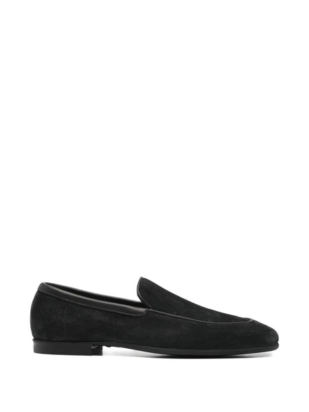  John Lobb Flat Leather Loafers - Black 