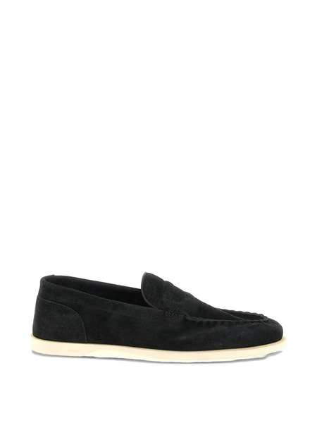  John Lobb Padded Stitching Loafers - Black 