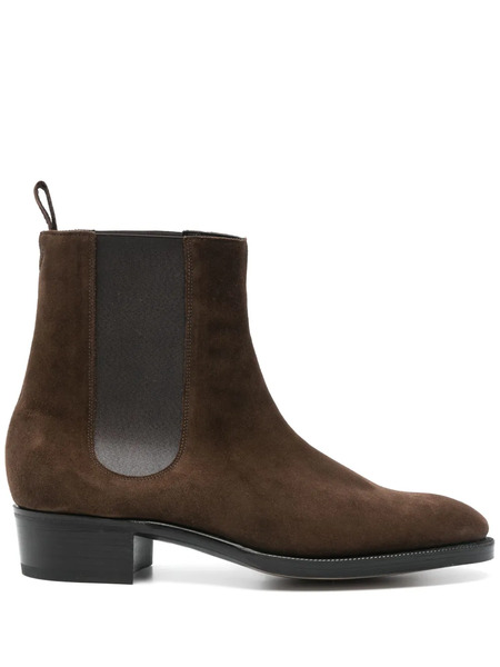  John Lobb Suede Chelsea Boots - Brown 