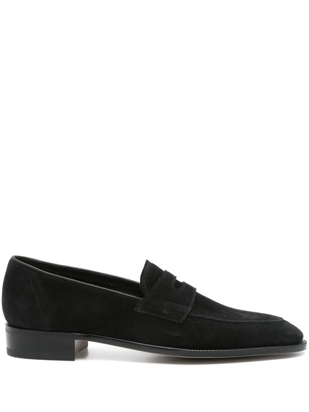 John Lobb Suede Loafers - Black 