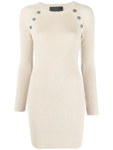  John Richmond Button-embellished Detail Dress - Neutrals 