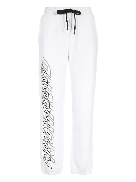  John Richmond Elasticated-waistband Logo-print Trousers - White 