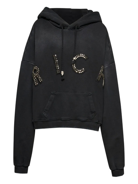  John Richmond Embellished Hoodie - Black 