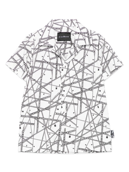  John Richmond Junior Chain Link-print Shirt - White 