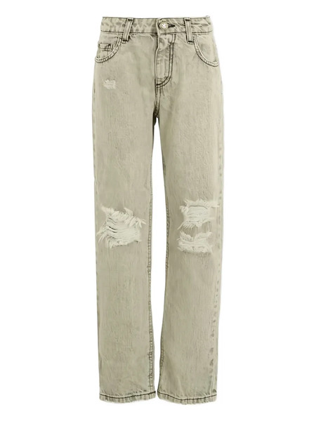  John Richmond Junior Distressed Logo-patch Jeans - Grey 