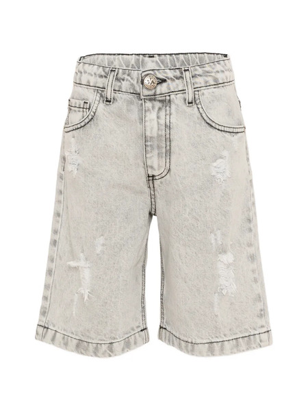  John Richmond Junior Distressed Shorts Jeans - Grey 