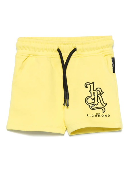  John Richmond Junior Embroidered-logo Shorts - Yellow 
