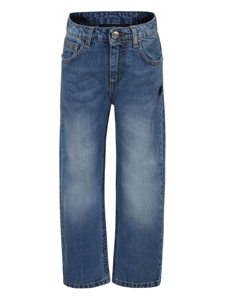  John Richmond Junior Logo-appliqué Jeans - Blue 