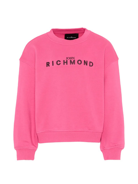  John Richmond Junior Logo Crew Neck Sweatshirt - Pink 