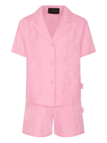  John Richmond Junior Logo-jacquard Short Set - Pink 