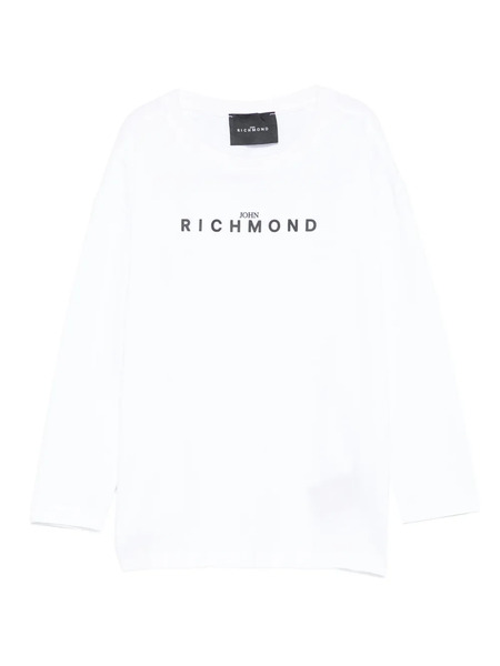  John Richmond Junior Logo-print Long-sleeve Top - White 