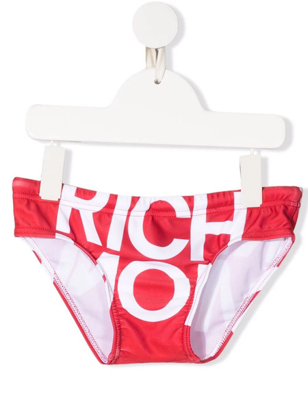  John Richmond Junior Logo-print Swimming Briefs - Red 