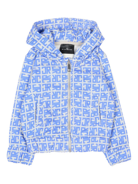  John Richmond Junior Monogram Hoodie - Blue 