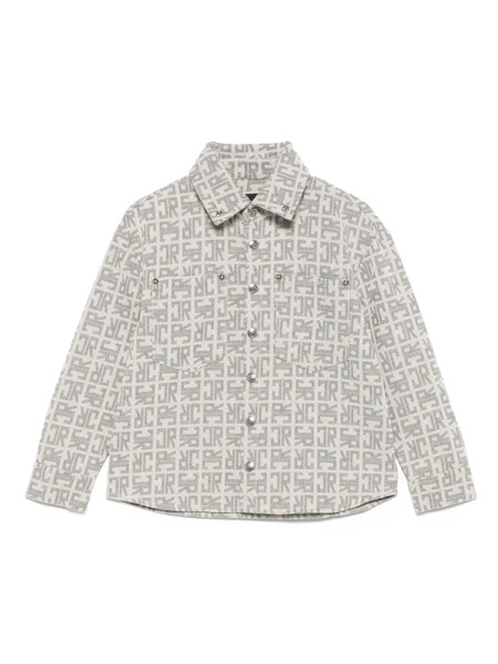  John Richmond Junior Monogram-pattern Shirt - Grey 