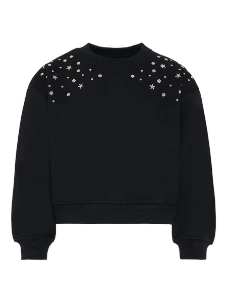  John Richmond Junior Star-stud Round-neck Sweatshirt - Black 