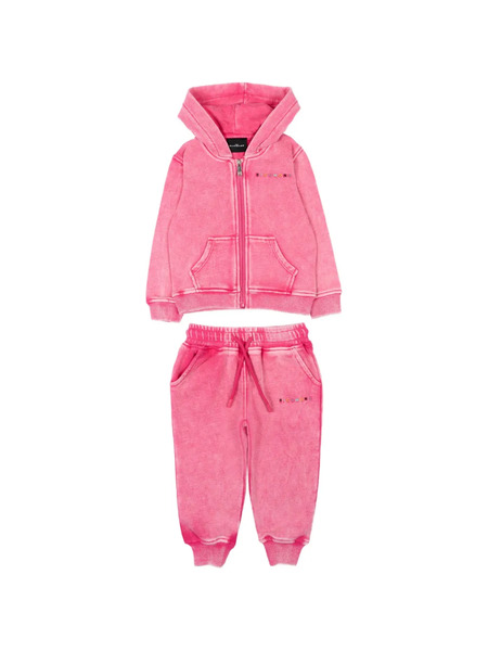  John Richmond Junior Zip Hooded Tracksuit - Pink 