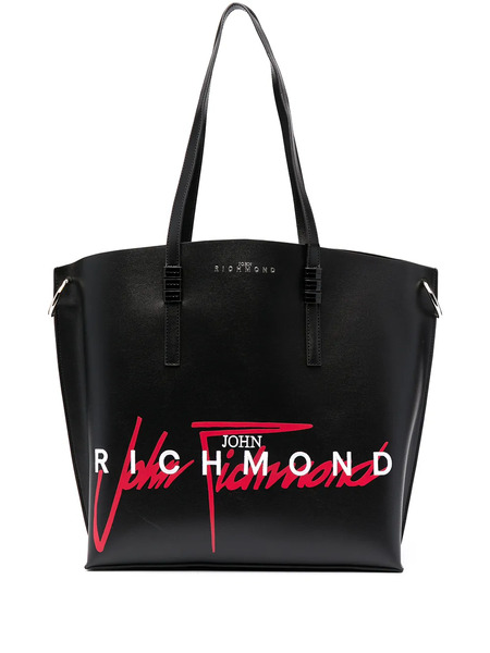  John Richmond Kalispil Logo Print Shopper Tote - Black 
