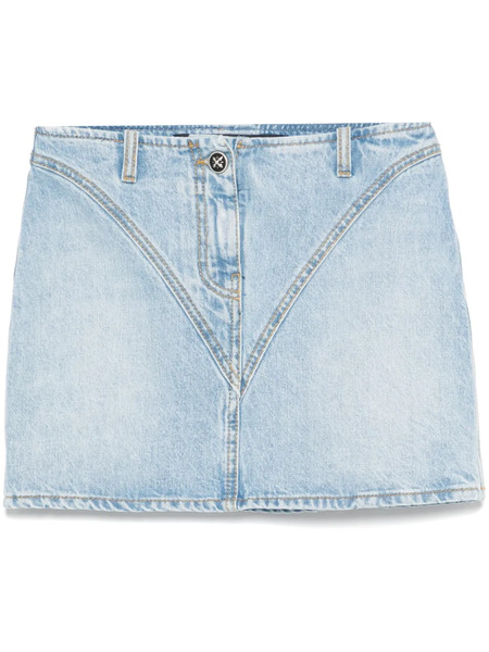  John Richmond Logo-lettering Mini Skirt - Blue 