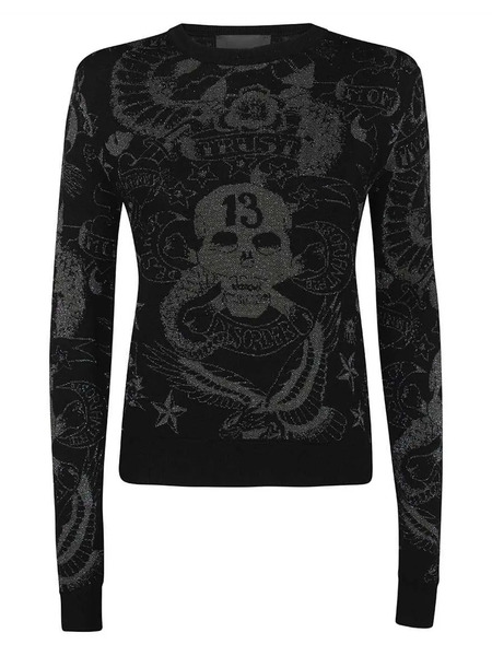  John Richmond Patterned-jacquard Top - Black 