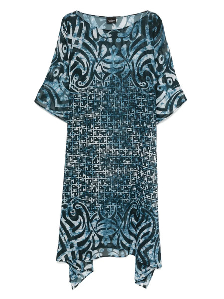  John Richmond Printed Beach Dress - Blue 