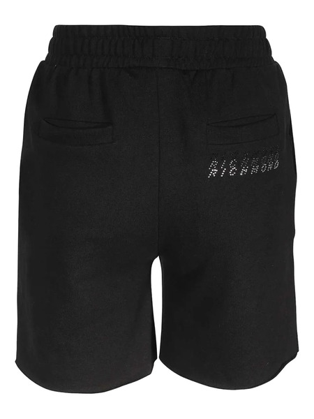  John Richmond Rhinestone-embellished Elasticated-waistband Shorts - Black 