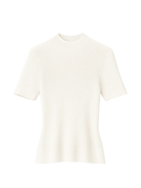 John Richmond Ribbed Short-sleeve Top - Neutrals 