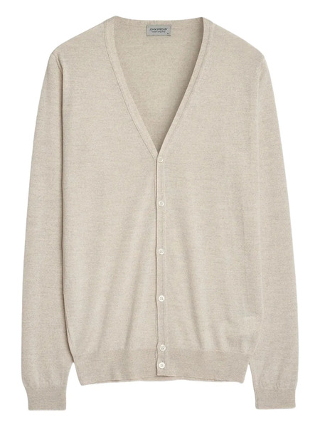  John Smedley V-neck Buttoned Cardigan - Neutrals 