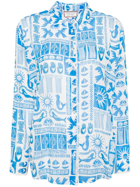  Johnny Was Acantha Shirt - Blue 