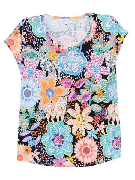  Johnny Was Bobbie Pajama Set - Black 