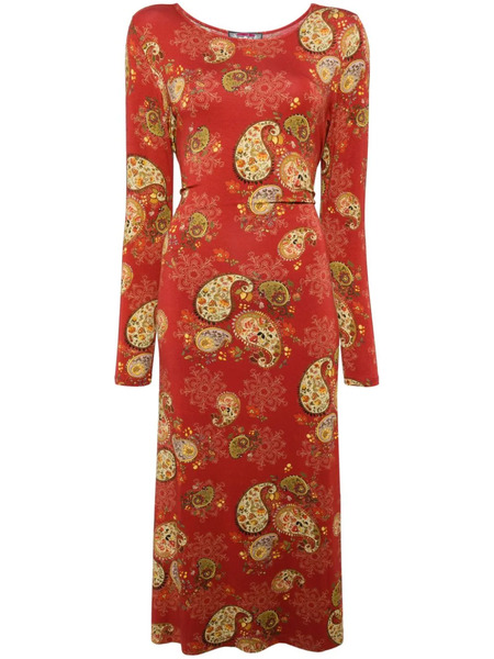  Johnny Was Paisley-print Dress - Red 