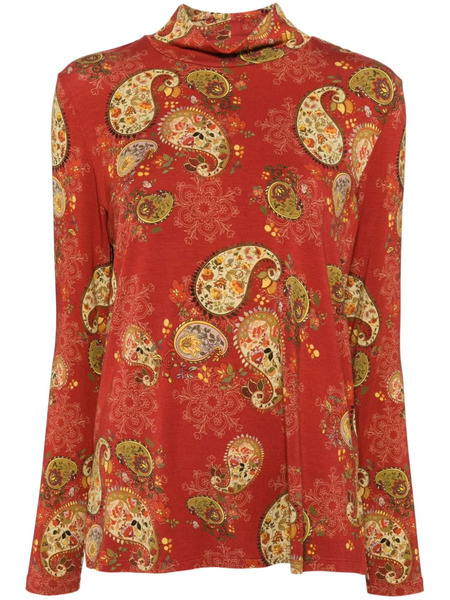  Johnny Was Paisley-print T-shirt - Red 
