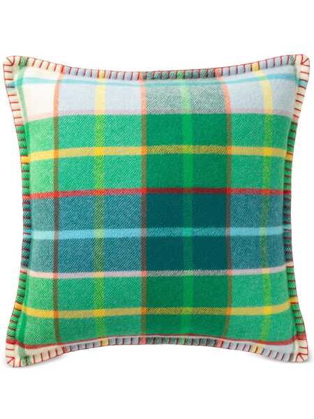  Johnstons Of Elgin Double-face Wool Cushion - Green 