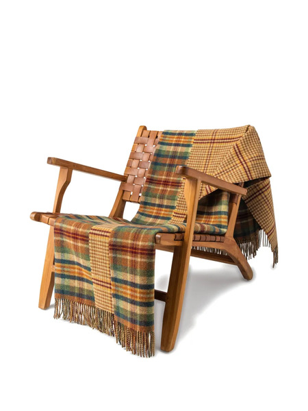  Johnstons Of Elgin Reversible Checked Throw - Neutrals 