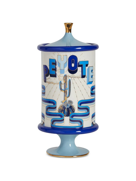  Jonathan Adler Cactus-graphic Druggist Vase - Neutrals 