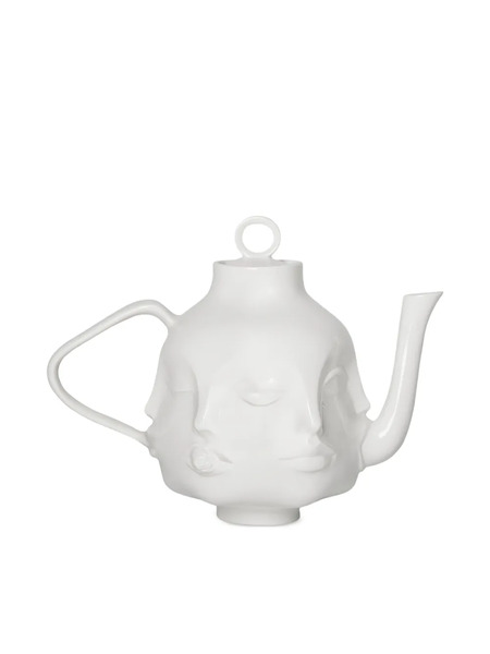  Jonathan Adler Face-motif Teapot - White 